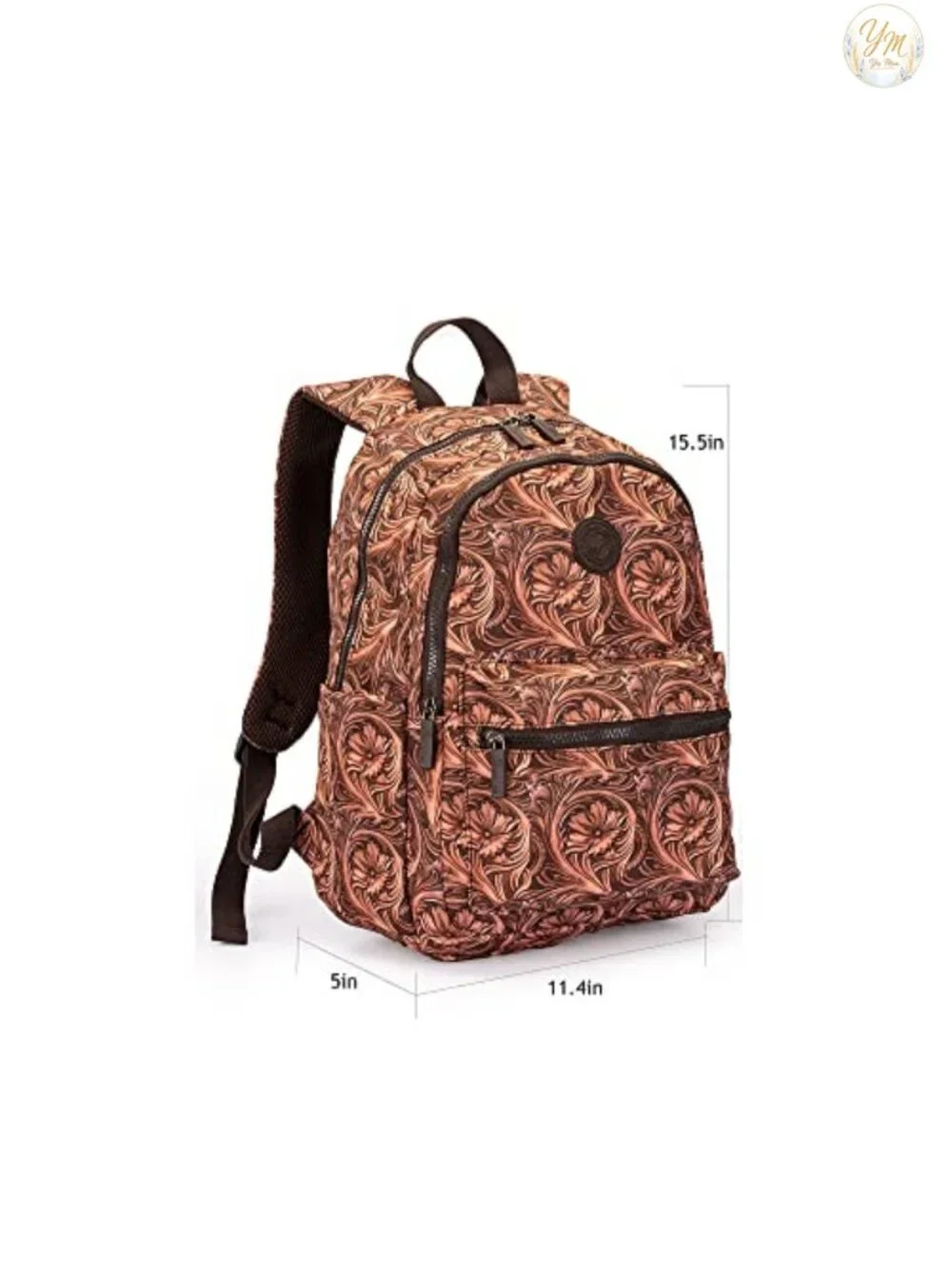 Western Aztec Print Backpack Purse Waterproof Nylon Laptop Rucksack Work Travel